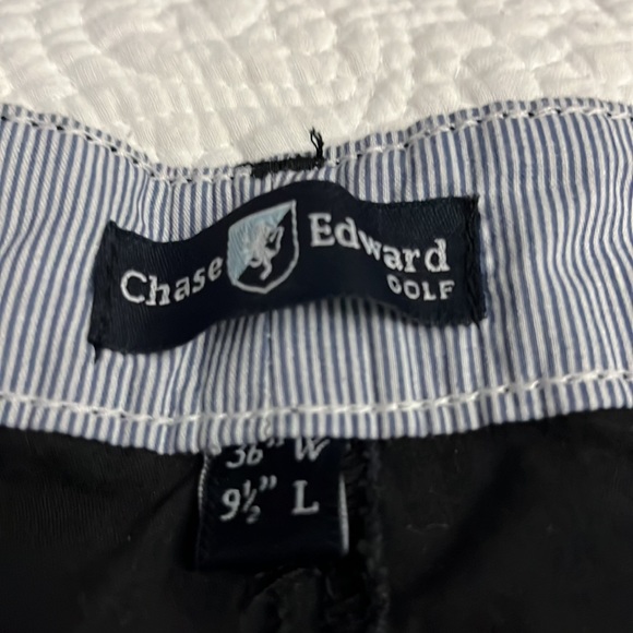 Chase Edward golf men’s black shorts 36w 9 1/2 L 4 pockets - Picture 2 of 5